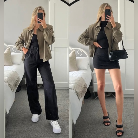 Zara topstitched pocket bomber - Picture 11 of 16